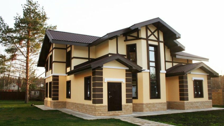 "Одежда" для фасада дома populyarnye varianty otdelki fasadov domov - "Одежда" для фасада дома